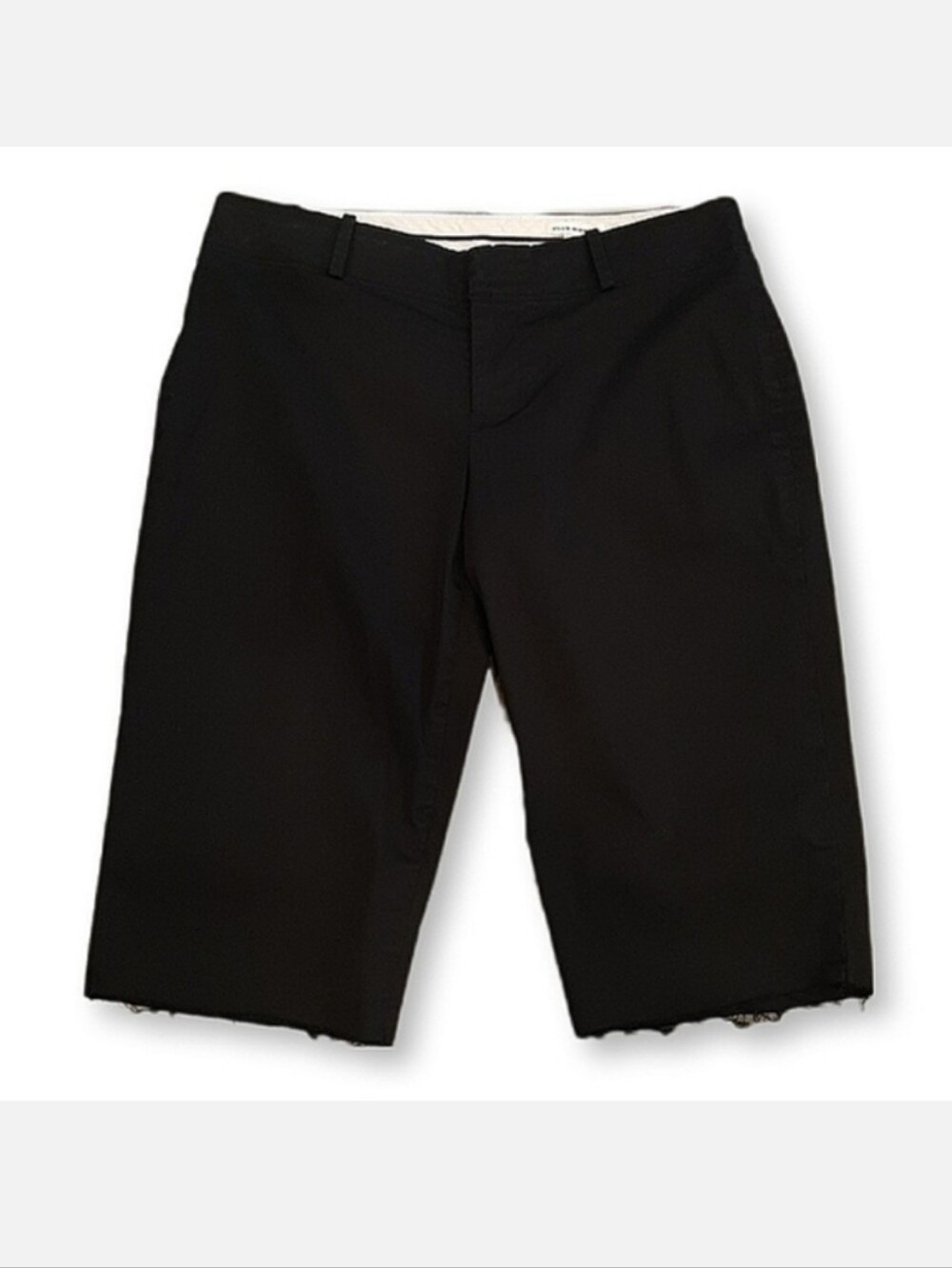 Club Monaco Custom Cut Off Shorts Bermuda Slim Black Womens Size 6